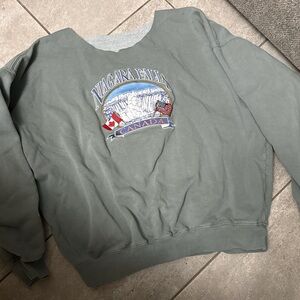 Brandy Melville Gray Niagara Falls Crewneck Sweater